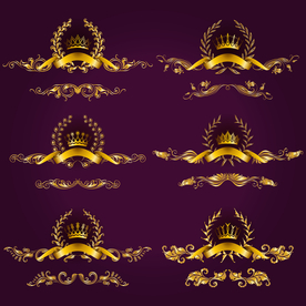 皇冠和花纹合集