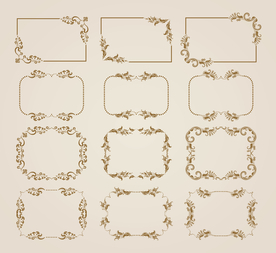 金色装饰边框合集