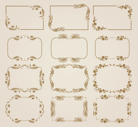 金色装饰边框合集