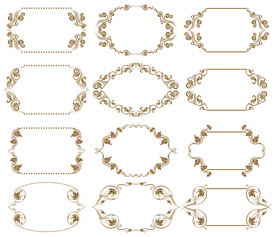 金色装饰边框合集