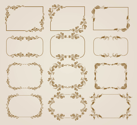 金色装饰边框合集