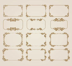 金色装饰边框合集