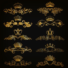 皇冠和花纹合集