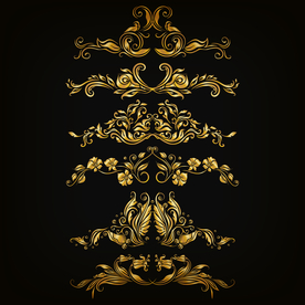 皇冠花纹边框合集