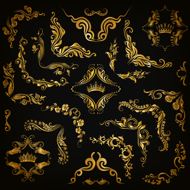 皇冠花纹边框合集
