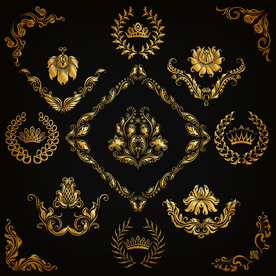 皇冠花纹边框合集