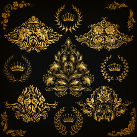 皇冠花纹边框合集