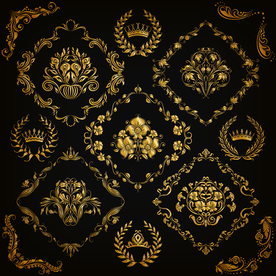 皇冠花纹边框合集