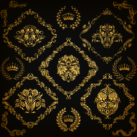 皇冠花纹边框合集