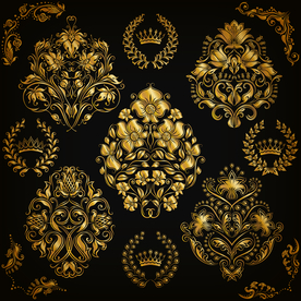 皇冠花纹边框合集