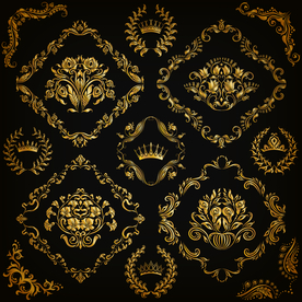 皇冠花纹边框合集