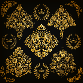 皇冠花纹边框合集