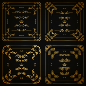 皇冠花纹边框合集