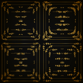 皇冠花纹边框合集