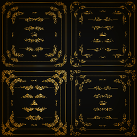 皇冠花纹边框合集