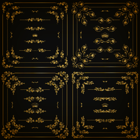 皇冠花纹边框合集