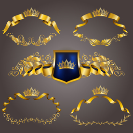 皇冠和花纹合集