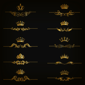 皇冠和花纹合集
