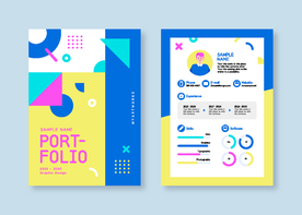 彩色商务简历模板