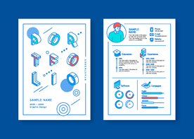 彩色商务简历模板