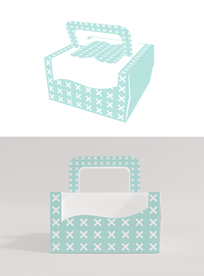 透明蛋糕盒样机