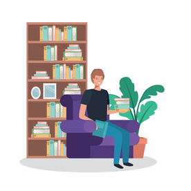 家庭成员生活插画