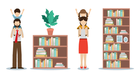 家庭成员生活插画