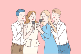 简笔人物生活插画