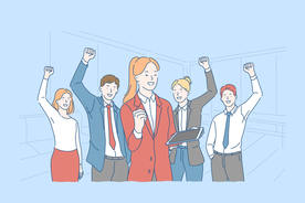 简笔人物生活插画