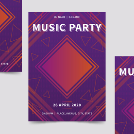 复古色调简约拼接图案