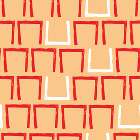 复古色调简约拼接图案