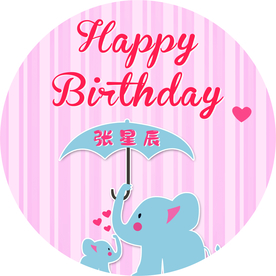 卡通生日海报 生日快乐