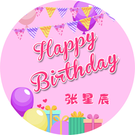卡通生日海报 生日快乐