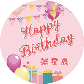 卡通生日海报 生日快乐