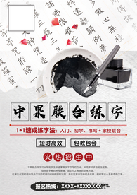 练字宣传单页海报DM单张