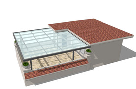 铝合金阳光房效果图