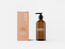 泵装瓶子样机贴图