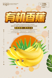 有机香蕉宣传海报