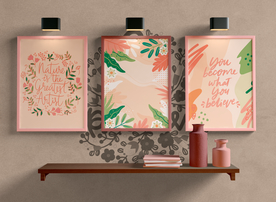 三幅挂画海报样机