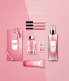 粉色化妆品海报
