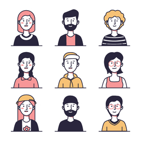 卡通人物小图标