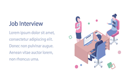 办公场景创意插画