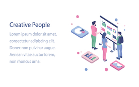 办公场景创意插画