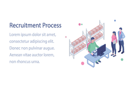 办公场景创意插画