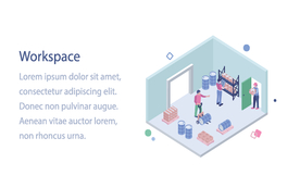 办公场景创意插画