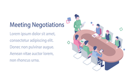 办公场景创意插画