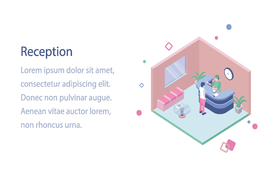 办公场景创意插画