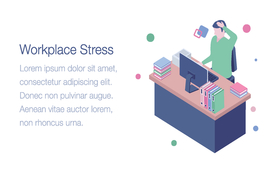 办公场景创意插画