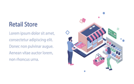 办公场景创意插画