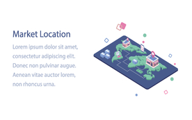 办公场景创意插画